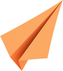 3D Floating Element Paper Plane